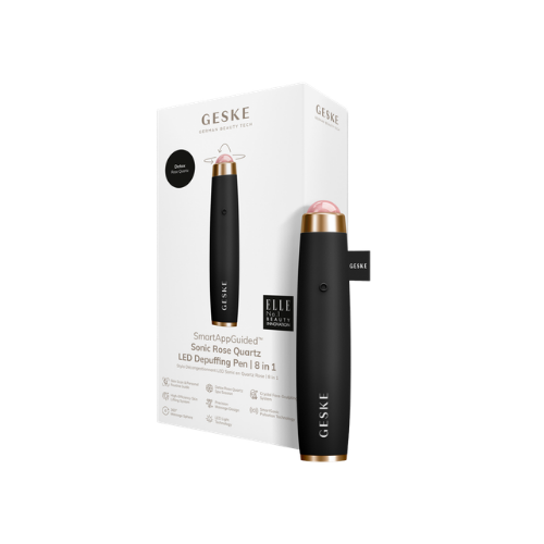 Geske SmartAppGuided™ Sonic Rose Quartz LED Depuffing Pen | 8 in 1